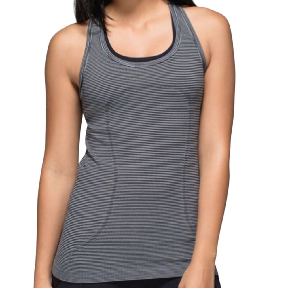 Lululemon Run: Swiftly Tech Racerback Stripe blac… - image 1